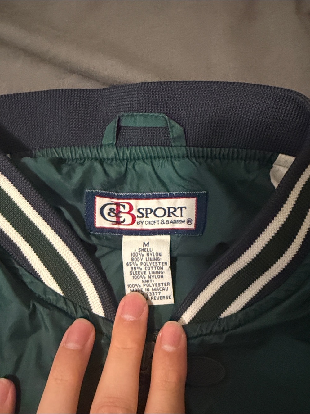 Vintage Men's Turquoise Pullover Quarter Zip Windbreaker - Picture 3 of 3